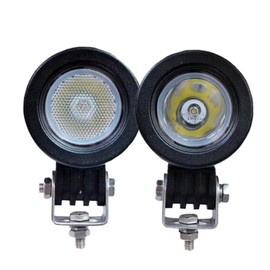NIIXHAH 2Pcs 10W Spot Mini Motocycle LED Work Light 2 Inch Round LED Driving Lights Fog Lights for Motorcycle Motorbike Bike 10W