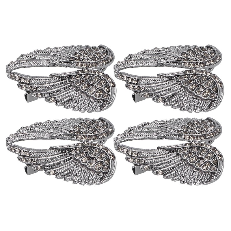 4Pcs Brooch Pin Diamond Angel Wing Pattern Cute Fashion Lapel