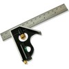AJ 6" Combination Square with Built-in Level - 8-in-1 Carpenter's Tool adjustable
