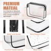 ANOOVV 3 Pack Clear Toiletry Bag, TSA Approved Makeup Pouch