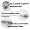 Fajoeda 5.5 x 32 mm Hexagonal Self-Drilling Screws, 40 Pieces