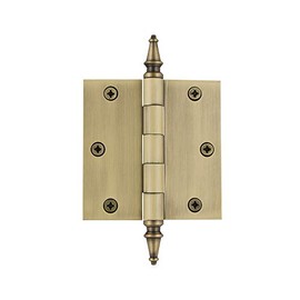 Nostalgic Warehouse Steeple Tip Residential Door Hinge with Square Corners