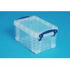 Really Useful Plastic Storage Box 0.7 Litre Clear (Pack of