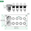 Ambuker 4 Gang 12V Momentary Push Button Switch Panel Antioxidant