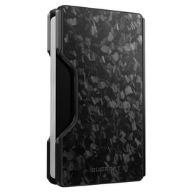 DUGRAFT Slim Wallet for Men Minimalist Metal Credit Card Holder RFID Blocking Front Pocket for 15+ Cards, Easily Removable Money & Cards, CF Forging Pattern, Slim