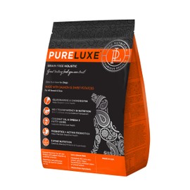 PURELUXE Grain and Gluten Free Dog Food, Salmon and Split Peas Elite Nutrition, for All Breeds and Sizes, All Life Stages, Made in The USA, 22lbs