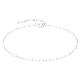 SILBERTALE Women's Bracelet 925 Sterling Silver Adjustable Bracelet 17 + 3 cm, Sterling Silver