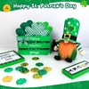 St Patricks Day Decorations for Home, Green Wooden Crate with