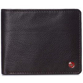 Alpine Swiss Mens Nolan Bifold Commuter Wallet Cowhide Leather RFID Safe Comes in a Gift Box Brown