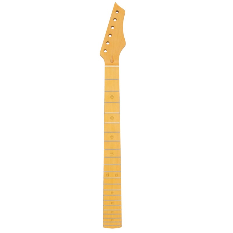 Electric Guitar Neck Yellow Maple Wood 22 Frets Musical Instrument