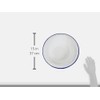 IBILI Wash Blanca Bowl 32 cm of Enamelled Steel, White/Blue,