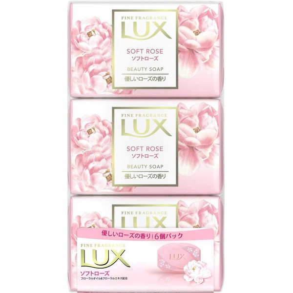 Unilever Lux Soft Rose 6 Pieces, 16.9 oz (456 g)