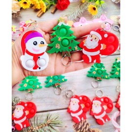 100 Packs Funny Christmas Mini Assorted fidgets Bubble Toys for Kids Children Classroom Students Gift from Teacher,Birthday Party Favors