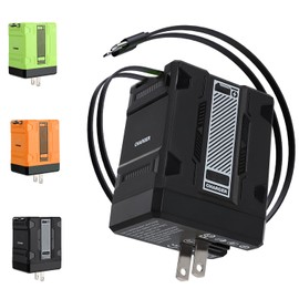 2-in-1 Compatible with 120w Fast Charger, 2025 New Retractable Wall Fasts Charging Power Adapter with All in One Foldable Plug, Multi-Functional Fast Smart Charger for Phone, Tablet, Laptops (Black)