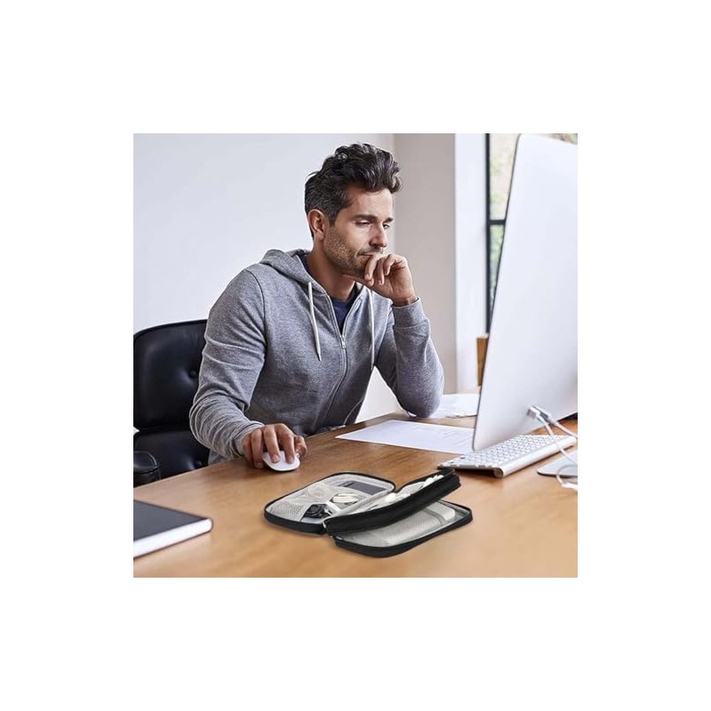 Organizador de Cables Portátil 2 Piezas, Estuche de Viaje Impermeable