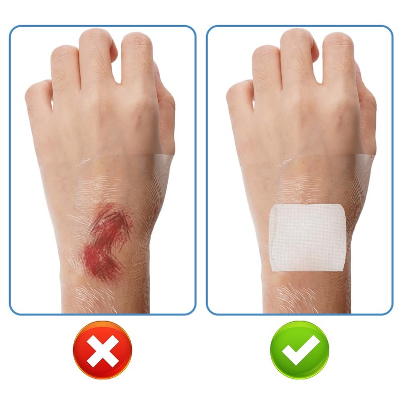 15 x 12 cm Wasserdicht Transparent Bandage, 50 Stück Wasserdichtes