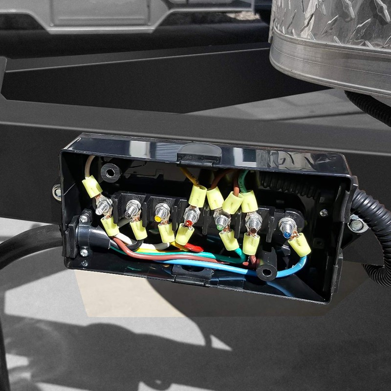 Nilight - 50048R 7 Way Electrical Trailer Junction Box 7