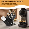 Cup Holder Lid Dispenser with Straw Organizer,4 Compartment 7 Adjusting,Cup
