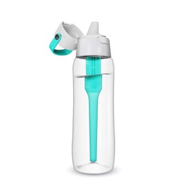 DAFI Solid Water Bottle with Filter and Straw, 0.7 L, Turquoise, Water Bottle with Water Filter, BPA-Free, Sports Bottle with Filtered Water for Travel, Filter Bottle Outdoor + Activated Carbon Filter