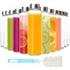 KEYWING 12Packs Glass Juice Bottles with Lids, 18oz Clear Juicing