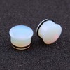 Pierced Art Trends Simple Flare Clear Opalite Moonstone Ear Plugs