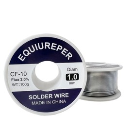 EQUIUREPER 1.0mm Solder Wire 63/37 Tin/Lead Sn63Pb37 with Flux Rosin core for Electric Welding (100g /0.22 lb)