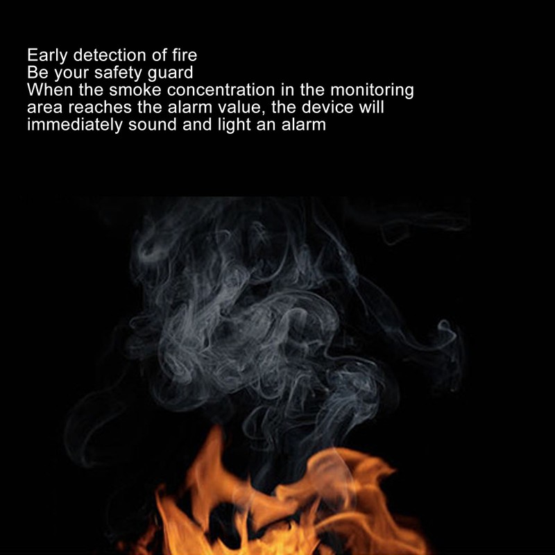 Smoke Detector Strong Sensitivity Fire Alarm Intelligent Detection LCD Display