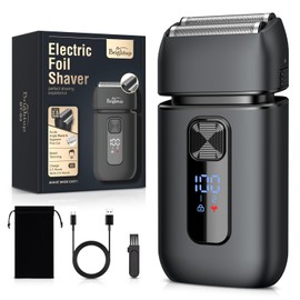 Brightup Electric Foil Shavers for Men - Smooth & Close Electric Razor for Men with Pop Up Trimmer - Wet Dry Shaving/Travel Lock/LED Display/IPX6 Waterproof