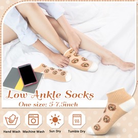 Mumufy 100 Pairs 100 Style Women Low Ankle Sock Low Cut No Show Socks Fruits Animals Funny Dog Cat Cow Lion Flowers Pastel Color Stripes Cute Socks for Women Ladies Gifts