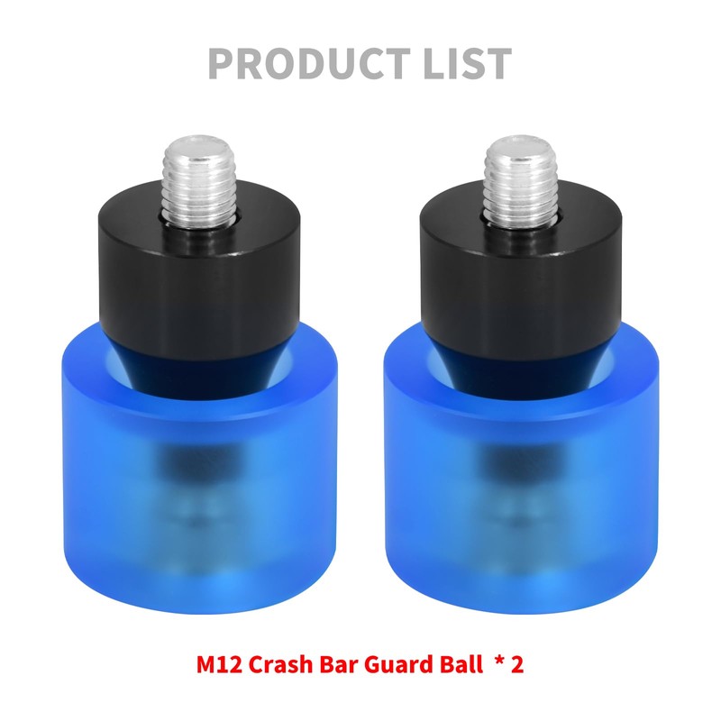 Motorcycle Crash Bar Decorative Wheel M12 Screw Kit for Engine