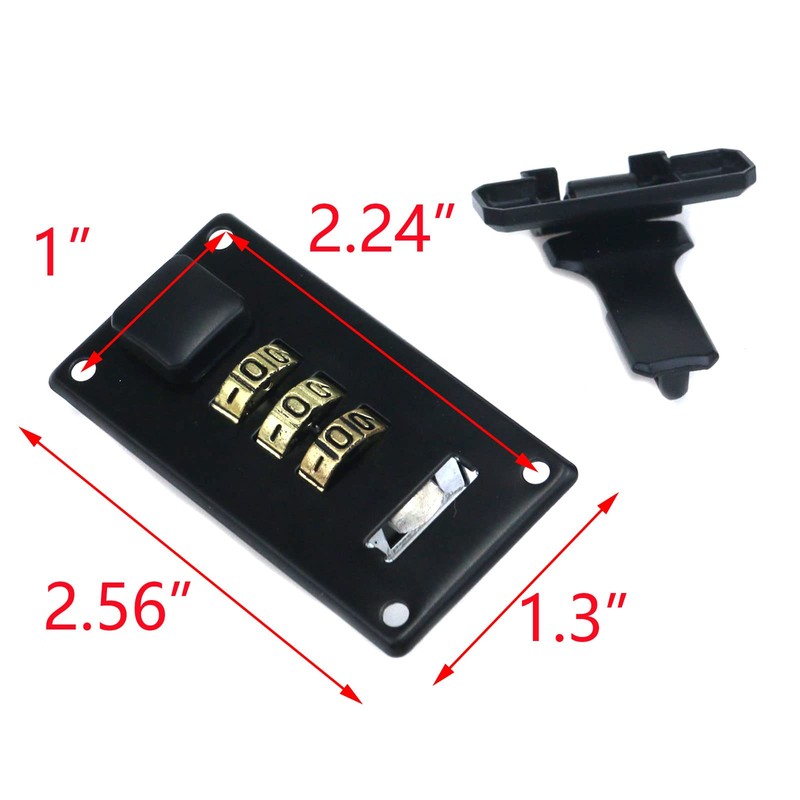 T Tulead Black Combination Locks Zinc Alloy Suitcase Luggage Hasp