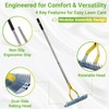 Thatch Rake for Lawn, 15 Inch Lawn Dethatcher with Dual-Edge