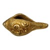 Purpledip Brass Shankha: Holy Conch Design Small Idol with Hindu