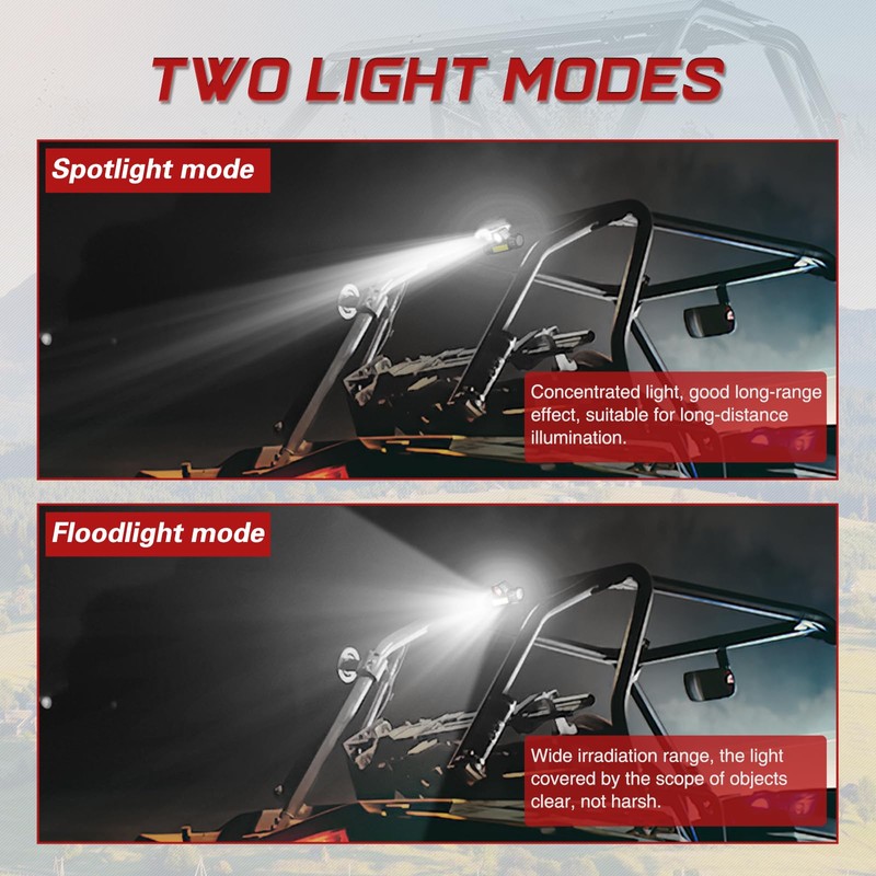 Frokom UTV Dome Light, Roll Bar Cage Mount Interior Lights,