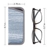 3 Pack Reading Glasses Pouch - Soft Eyeglasses Sleeve Reading