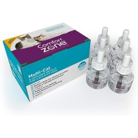 Comfort Zone MultiCat Calming Diffuser Refill for Cat Calming, 6 pack