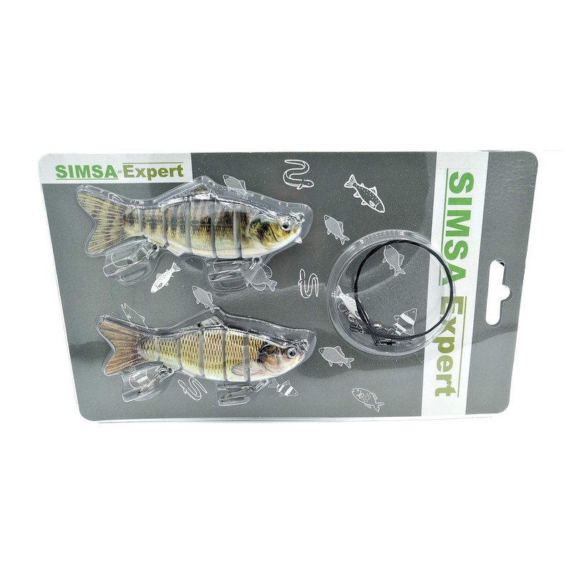 SIMSA-Expert Perch + barch wobbler swimbait artificial bait shad, set