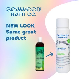 Seaweed Bath Co. Hydrate Body Wash, Eucalyptus Peppermint Scent, 12 Oz. (Pack of 2), Natural Shower Gel for Men & Women, Vegan, Paraben Free, Sulfate Free, Cruelty Free, Sustainably Harvested Seaweed