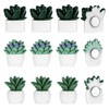 Pack of 12 3D Flowers Cute Fridge Magnets Cactus Magnetic