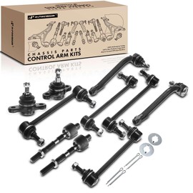 A-Premium Set of 10, Front Lower Ball Joint, Inner Outer Tie Rod End, Front & Rear Sway Bar Link, Compatible with Hyundai Elantra 2007-2008