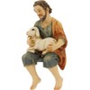 FADEDA Shepherd with Sheep, Sitting, Height: 7 cm, Hand-Painted, Detailed