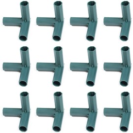ANCLLO 10Pcs 3 Way 16mm PVC Fitting Build Heavy Duty Greenhouse Frame Furniture Connectors