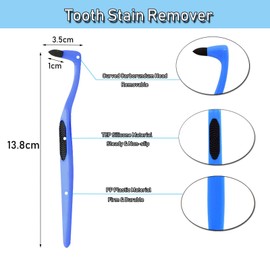 Gum Remover Gum Plaque Remover Teeth Whitening Polishing Cleaning Kit 4 Pieces (Blue, White)