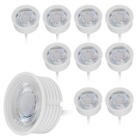HCFEI LED Module Flat Ceramic GU10 Replacement 230 V 5 Watt Warm White 3000 K Dimmable Recessed Spotlight 38° Beam Angle (Pack of 10)