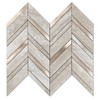 Yipscazo Beige Slate Herringbone Peel and Stick Backsplash for Kitchen