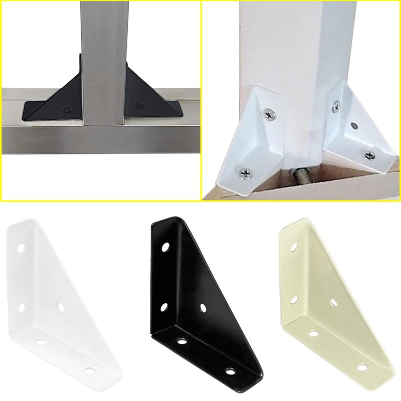 8 PCS Triangle Corner Brackets for Furniture Fastening and Connection