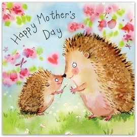 Twizler Mother's Day Card for Mum Hedgehog - Happy Mothers Day Card from Son or Daughter - Mothering Sunday Mummy Gifts - Cute Mum To Be Mothersday