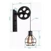 Generic W Lámpara De Pared Rústica Polea Vintage Industrial Oxido