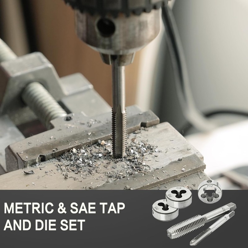 BeHappy 40PCS Tap and Die Set, Metric Size Standard M3
