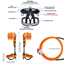 Gdsinstna Tree Climbing Gear，Tree Climbing Spikes Set, for Climbers, Hunting, Fruit Picking